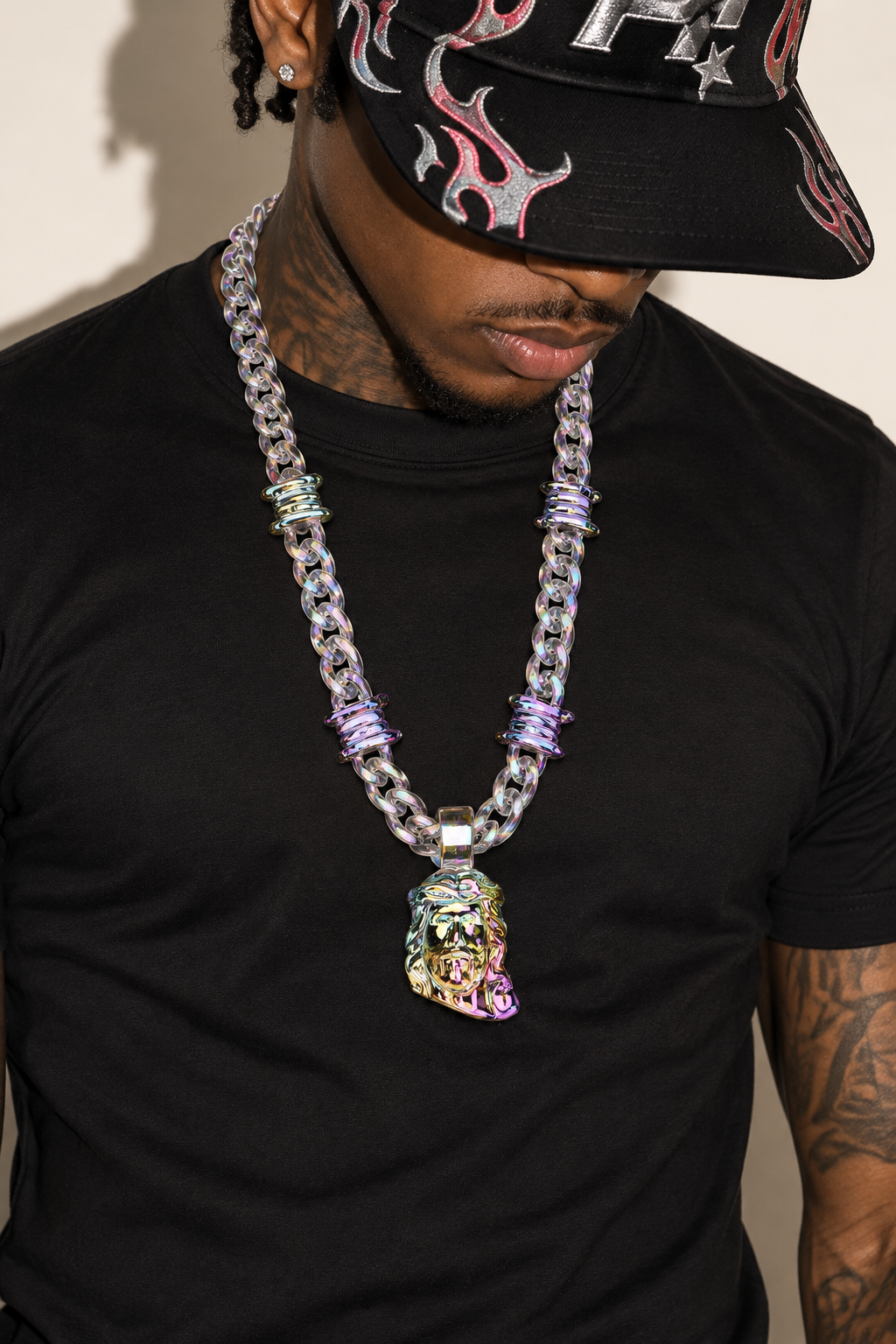 F.A Jesus Piece iridescent Chain