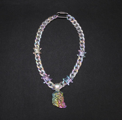 F.A Jesus Piece iridescent Chain