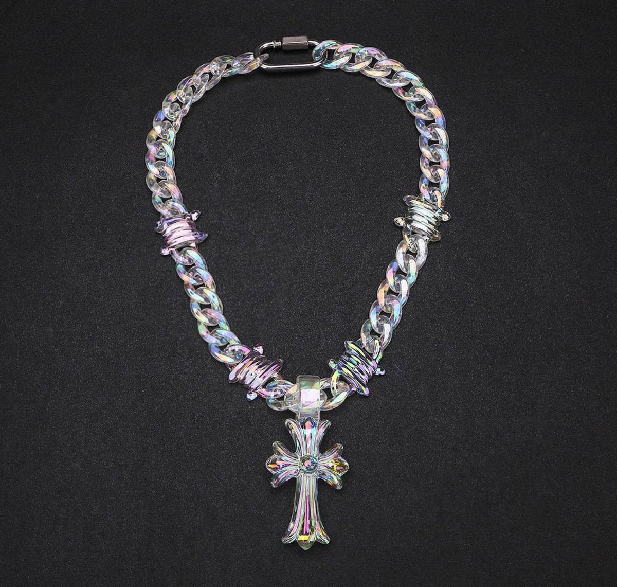 F.A  Cross Iridescent  Chain