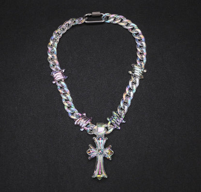 F.A  Cross Iridescent  Chain