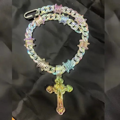 F.A   Heavenly Cross iridescent Chain